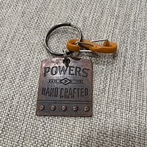 🥃 Powers Handcrafted Whiskey Keychain with Orange Clip